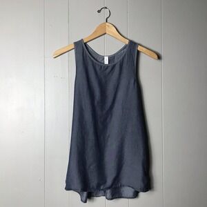 LULULEMON CHARCOAL GRAY OPEN RACERBACK TANK TOP 100% LYOCELL WOMENS SIZE 4